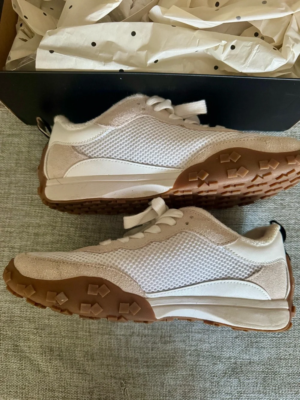 kate spade K as in Kate Sneakers with Brown Gum Sole